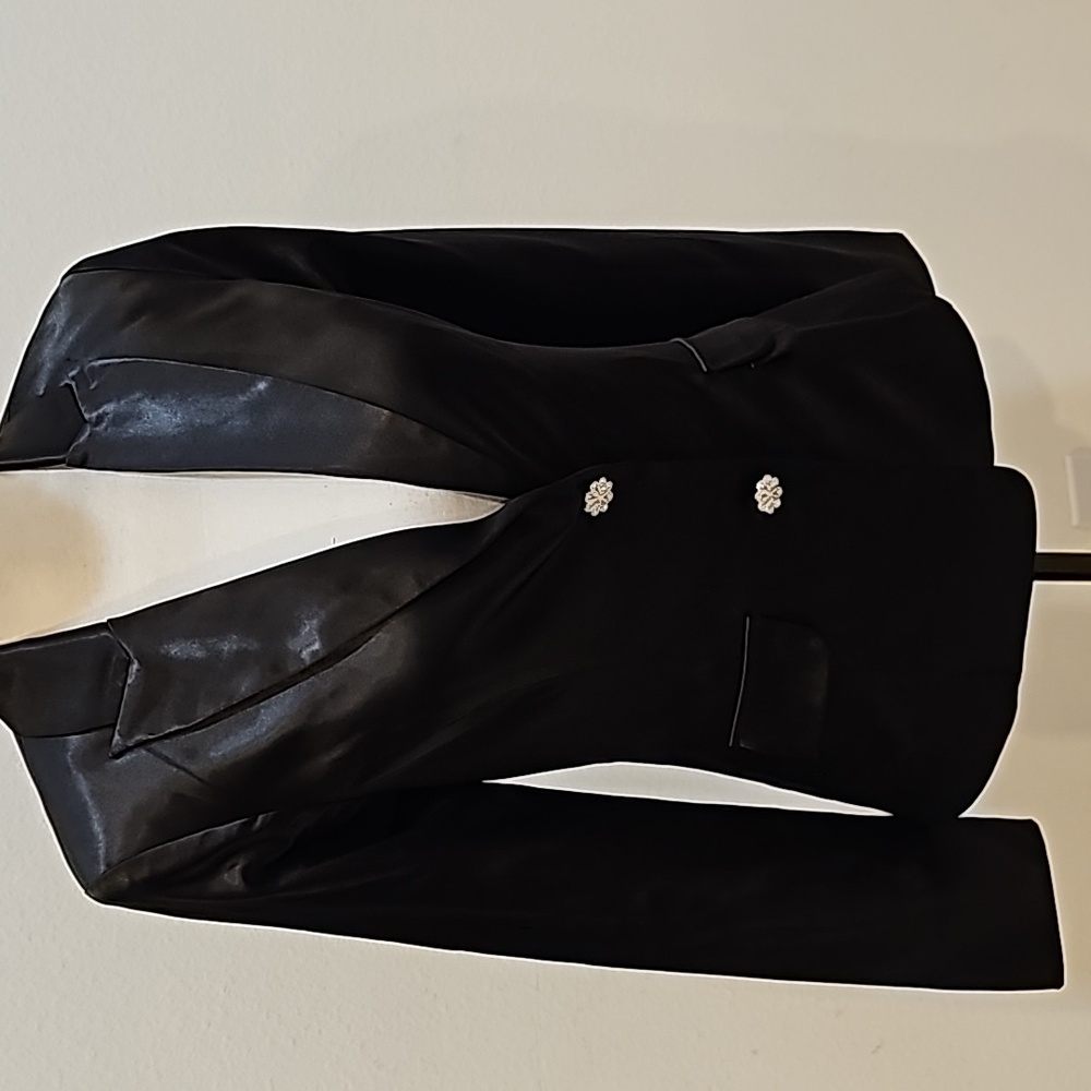 Wet Seal Satain Black Blazer Size M Dressy Party NWT - Picture 10 of 12